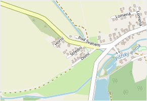 Střední v obci Píšť - mapa ulice
