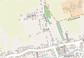 Strmá v obci Píšť - mapa ulice