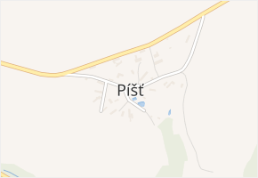 Píšť v obci Píšť - mapa části obce
