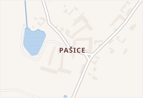 Pašice v obci Pištín - mapa části obce