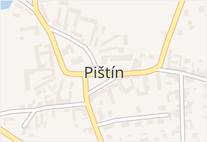 Pištín v obci Pištín - mapa části obce