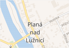 ČSLA v obci Planá nad Lužnicí - mapa ulice