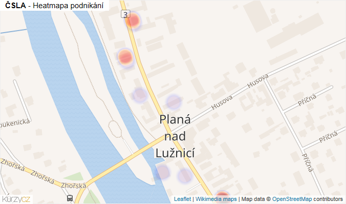 Mapa ČSLA - Firmy v ulici.