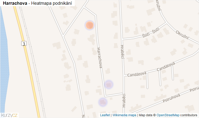 Mapa Harrachova - Firmy v ulici.