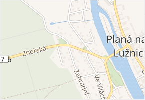Zhořská v obci Planá nad Lužnicí - mapa ulice