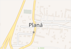 Planá v obci Planá - mapa části obce