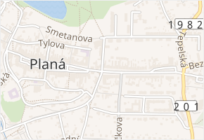 Dukelských hrdinů v obci Planá - mapa ulice