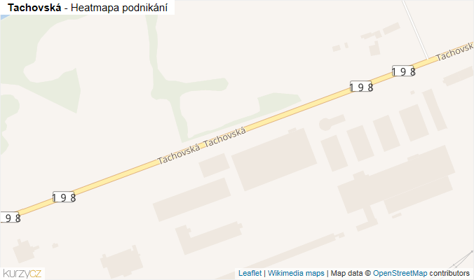 Mapa Tachovská - Firmy v ulici.