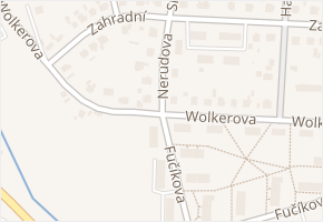 Wolkerova v obci Planá - mapa ulice