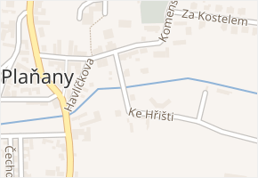 Ke Hřišti v obci Plaňany - mapa ulice
