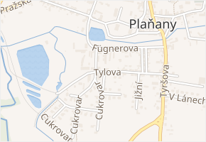 Tylova v obci Plaňany - mapa ulice