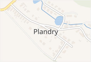 Plandry v obci Plandry - mapa části obce