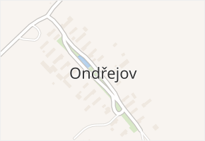 Ondřejov v obci Pláně - mapa části obce
