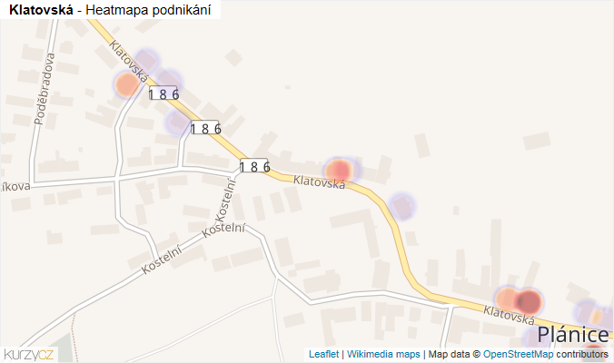 Mapa Klatovská - Firmy v ulici.