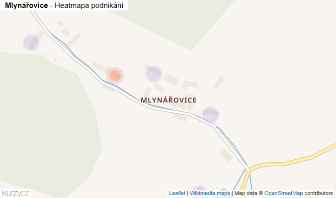 Mapa Mlynářovice - Firmy v části obce.