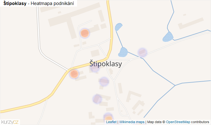 Mapa Štipoklasy - Firmy v části obce.