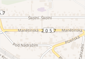 Manětínská v obci Plasy - mapa ulice