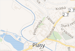 Pivovarská v obci Plasy - mapa ulice