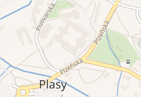 Plasy v obci Plasy - mapa části obce