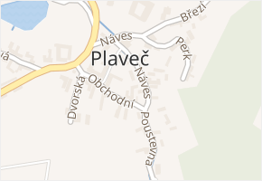 Náves v obci Plaveč - mapa ulice
