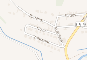 Nová v obci Plaveč - mapa ulice