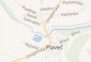 Znojemská v obci Plaveč - mapa ulice