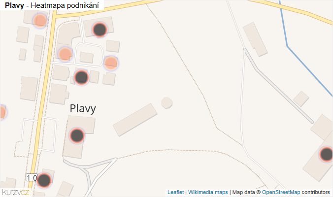 Mapa Plavy - Firmy v obci.