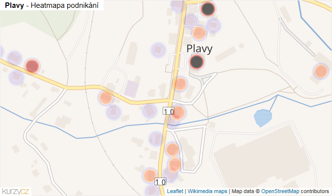 Mapa Plavy - Firmy v části obce.