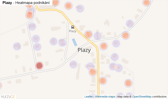 Mapa Plazy - Firmy v části obce.