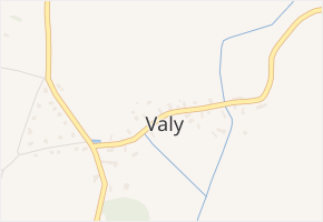 Valy v obci Plazy - mapa části obce