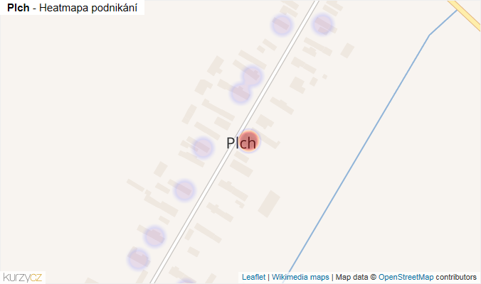 Mapa Plch - Firmy v části obce.
