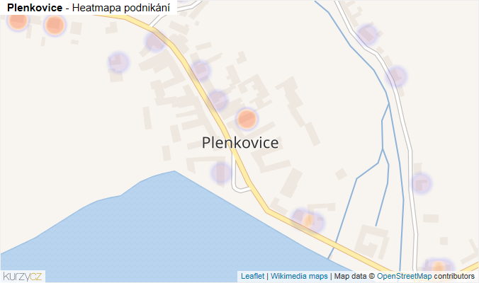 Mapa Plenkovice - Firmy v části obce.