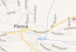 Hasičská v obci Plesná - mapa ulice