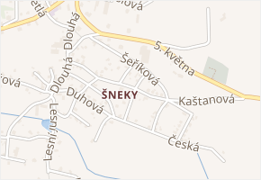 Jabloňová v obci Plesná - mapa ulice