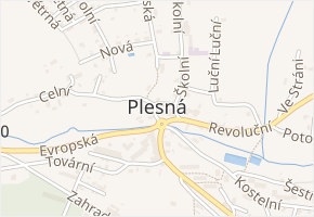 K Viaduktu v obci Plesná - mapa ulice