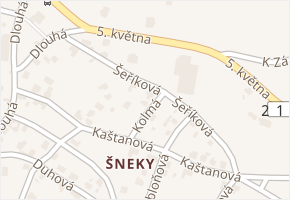 Kolmá v obci Plesná - mapa ulice