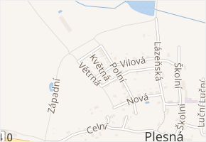 Květná v obci Plesná - mapa ulice