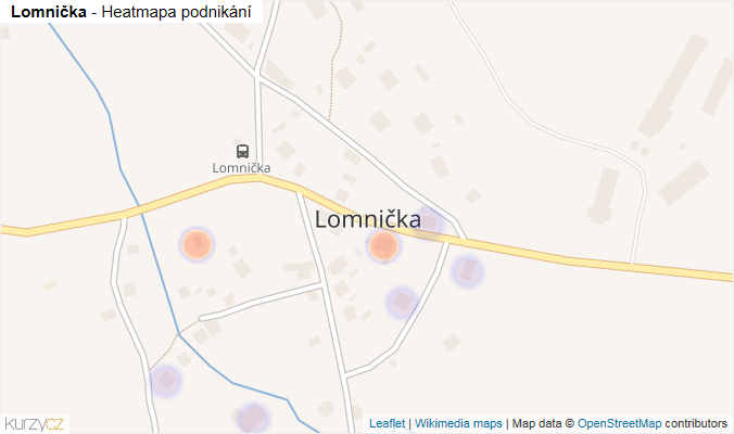 Mapa Lomnička - Firmy v části obce.