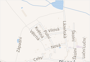 Polní v obci Plesná - mapa ulice