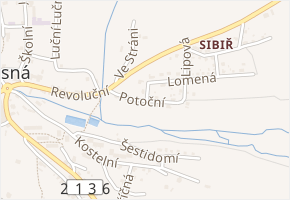 Potoční v obci Plesná - mapa ulice