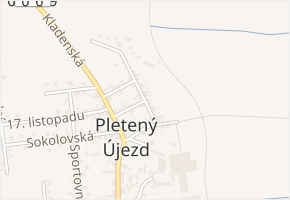 Čs. armády v obci Pletený Újezd - mapa ulice