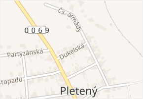 Dukelská v obci Pletený Újezd - mapa ulice