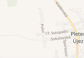 Polní v obci Pletený Újezd - mapa ulice