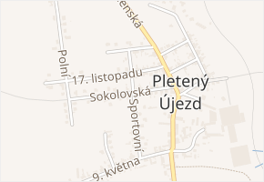 Sokolovská v obci Pletený Újezd - mapa ulice