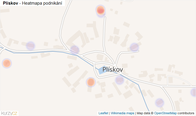 Mapa Plískov - Firmy v části obce.