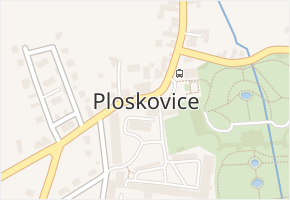 Ploskovice v obci Ploskovice - mapa části obce