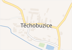 Těchobuzice v obci Ploskovice - mapa části obce