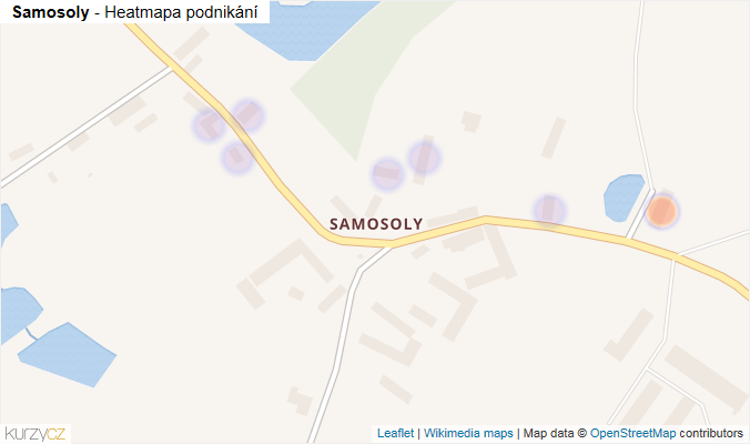 Mapa Samosoly - Firmy v části obce.