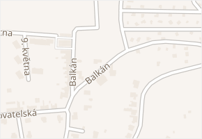 Balkán v obci Plumlov - mapa ulice