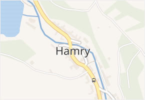 Hamry v obci Plumlov - mapa části obce